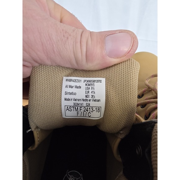 BRAHMA Women's Wheat Combustion 6" Steel Toe Work Boots **RIGHT 9 LEFT 9.5** - Picture 11 of 11